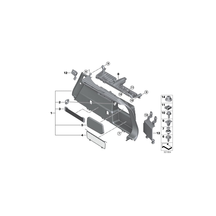 Genuine BMW 51479461156 G06 Network Side Trim Panel Right ANTHRAZIT (Inc. X6 40iX, X6 M50dX & X6 M50iX) | ML Performance US Car Parts
