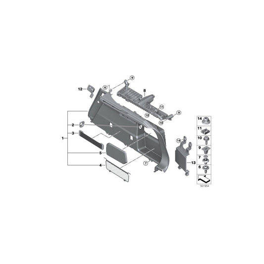 Genuine BMW 51479461156 G06 Network Side Trim Panel Right ANTHRAZIT (Inc. X6 40iX, X6 M50dX & X6 M50iX) | ML Performance US Car Parts