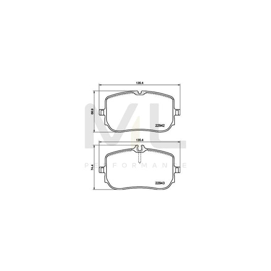 Hella 8DB 355 040-161 Brake Pad Set Prepared For Wear Indicator, With Brake Caliper Screws, With Accessories
