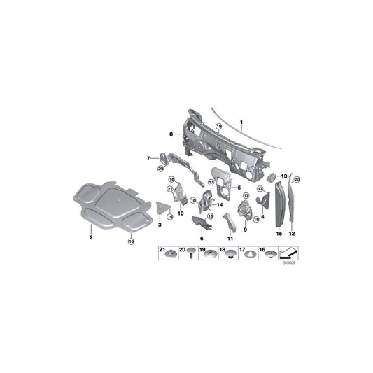 Genuine BMW 51487482483 G05 G07 Sound Insulation F Apron L=1467 (Inc. X5 40i, X5 50iX & X5 45eX) | ML Performance US