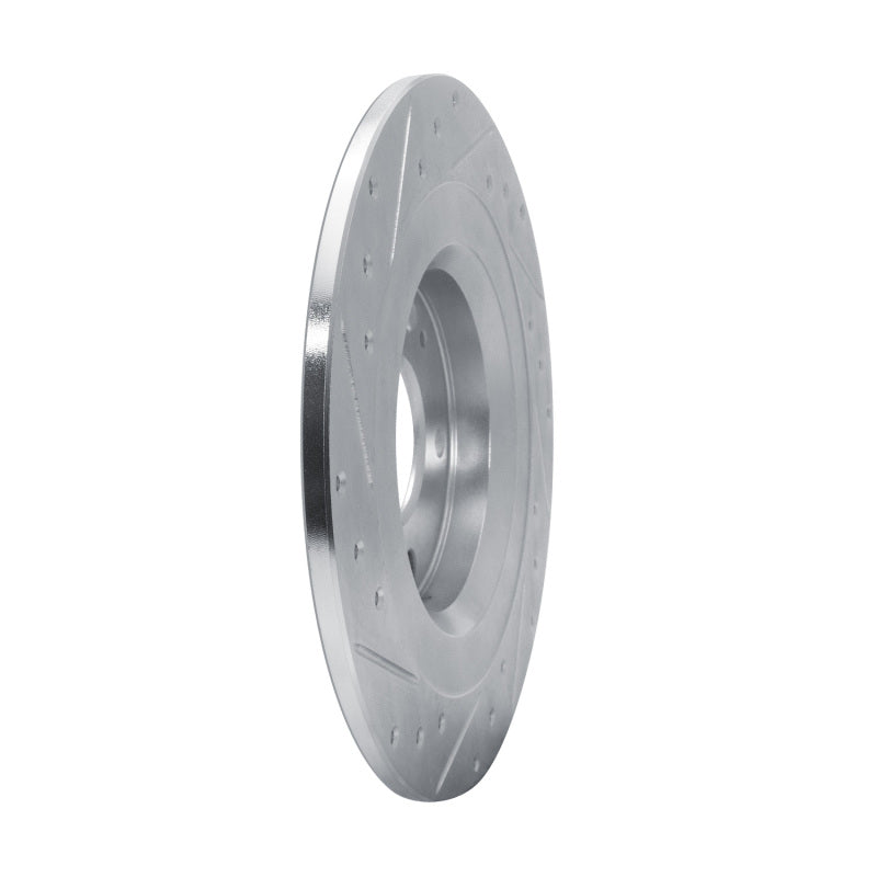 R1 Concepts R1 13-25 Mitsubishi Outlander PHEV Rear Left Drilled & Slotted Silver Brake Rotor
