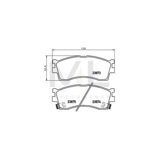 Hella 8DB 355 010-251 Brake Pad Set With Acoustic Wear Warning