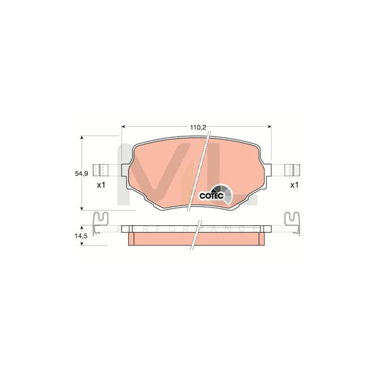TRW Cotec Gdb3132 Brake Pad Set With Acoustic Wear Warning, With Accessories | ML Performance Car Parts