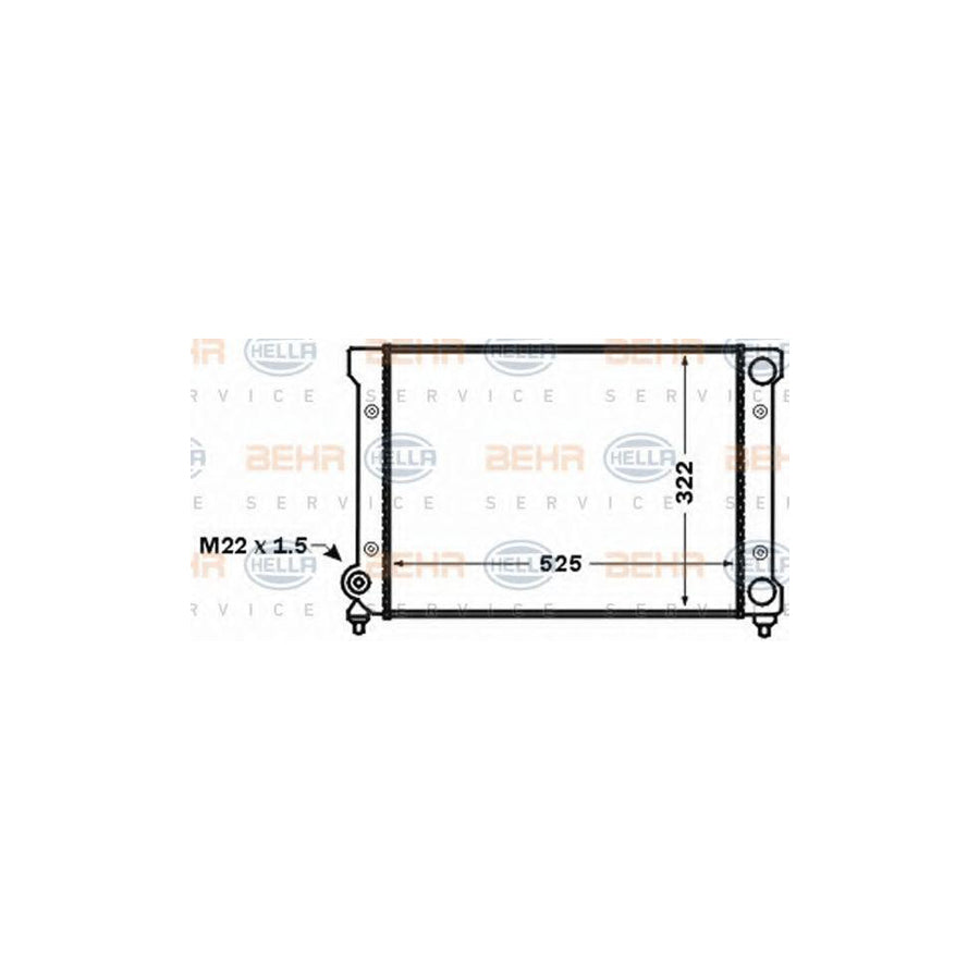 Hella 8MK 376 773-721 Engine Radiator For VW Passat