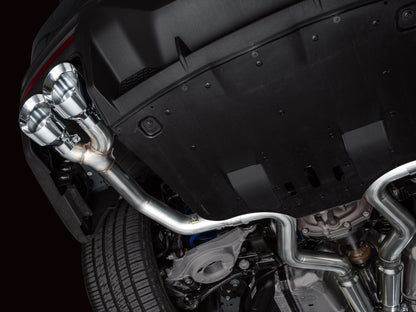 AWE Tuning AWE 2024 Ford Mustang Dark Horse S650 RWD Track Edition Cat-Back Exhaust w/ Quad Chrome Silver Tips