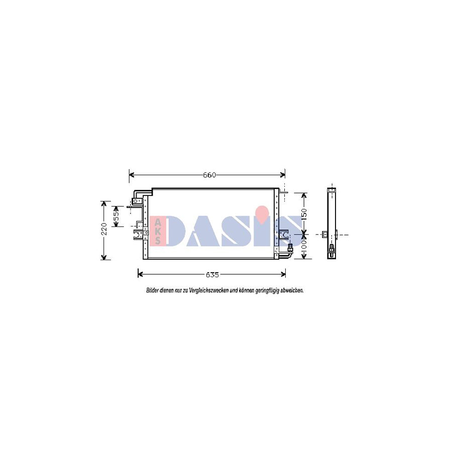 AKS Dasis 212670N Air Conditioning Condenser