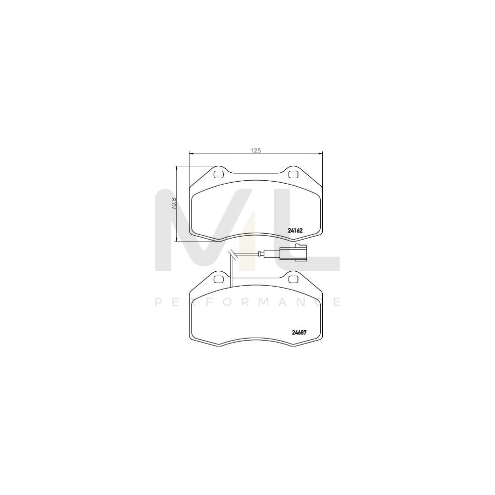 Hella 8DB 355 014-061 Brake Pad Set With Integrated Wear Warning Contact