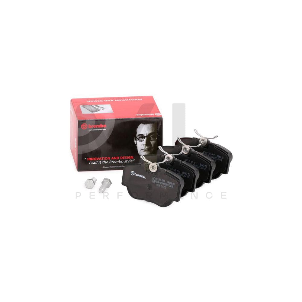 Brembo P 50 011 Brake Pad Set Suitable For Mercedes-Benz 190 (W201) Prepared For Wear Indicator, With Brake Caliper Screws | ML Performance Car Parts