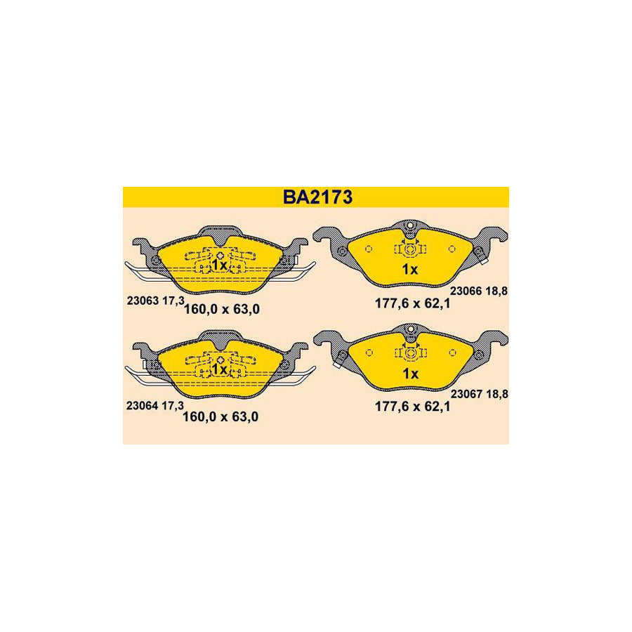 Barum Ba2173 Brake Pad Set