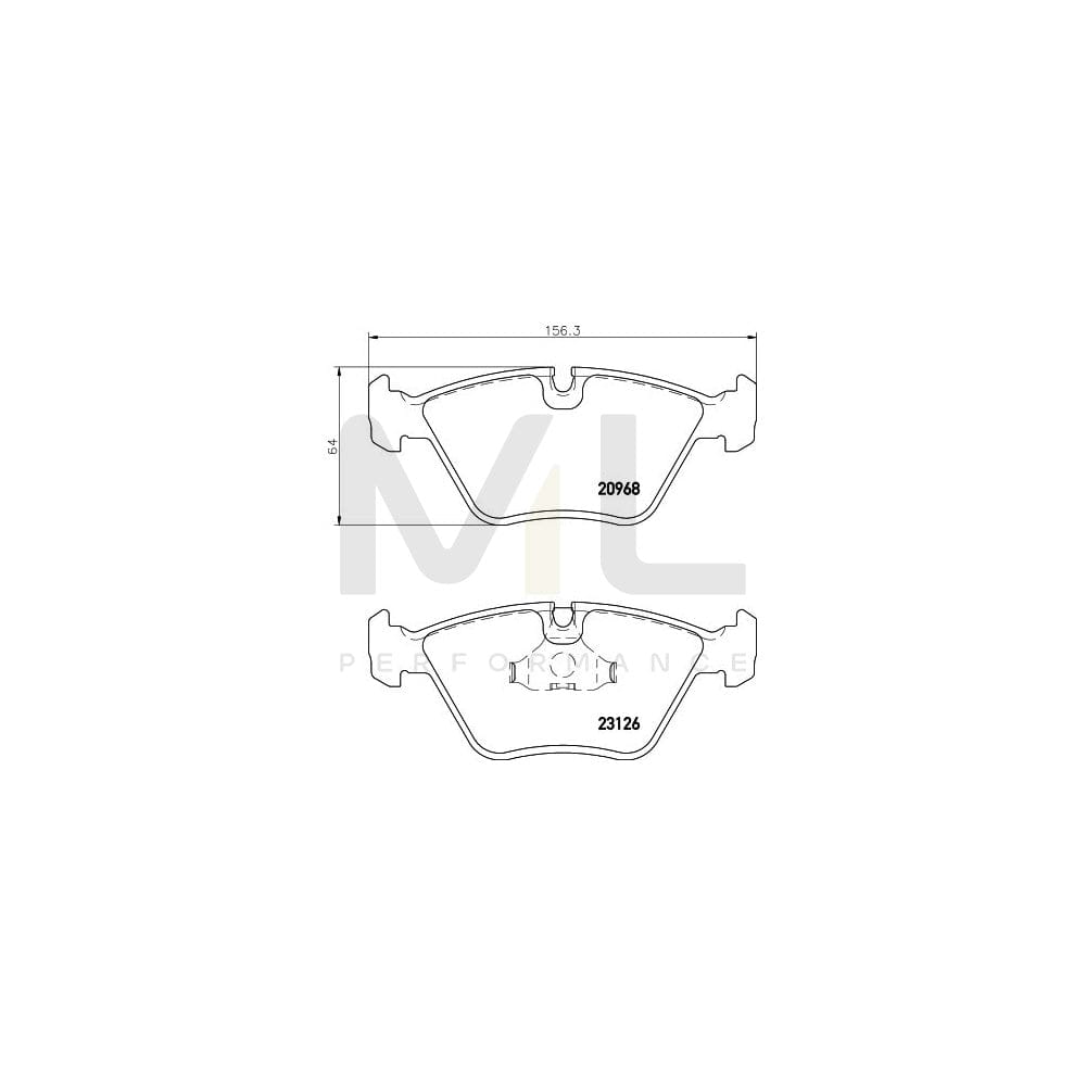 Hella 8DB 355 008-971 Brake Pad Set Prepared For Wear Indicator