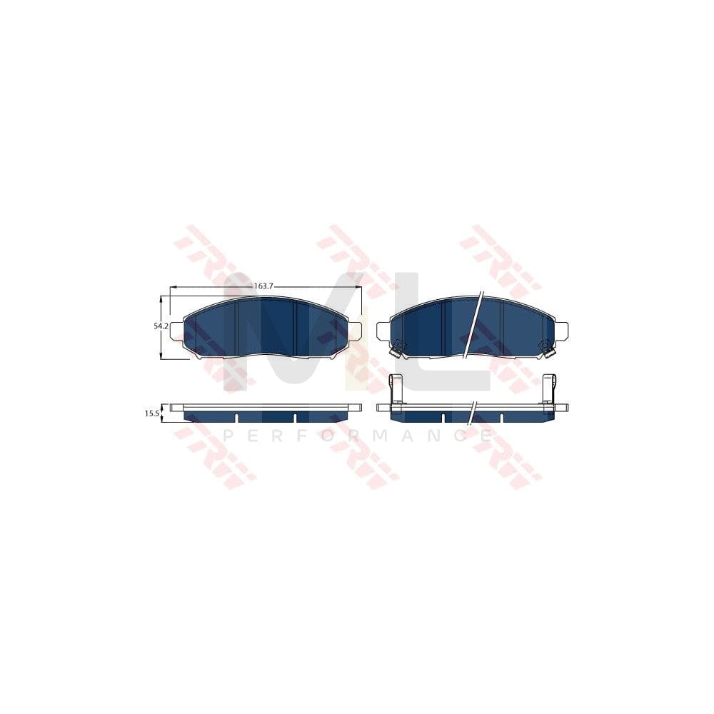 TRW Gdb3520Bte Brake Pad Set With Acoustic Wear Warning | ML Performance Car Parts