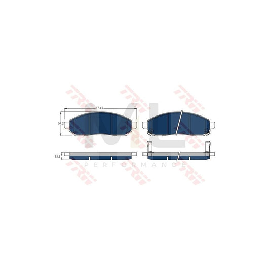 TRW Gdb3520Bte Brake Pad Set With Acoustic Wear Warning | ML Performance Car Parts