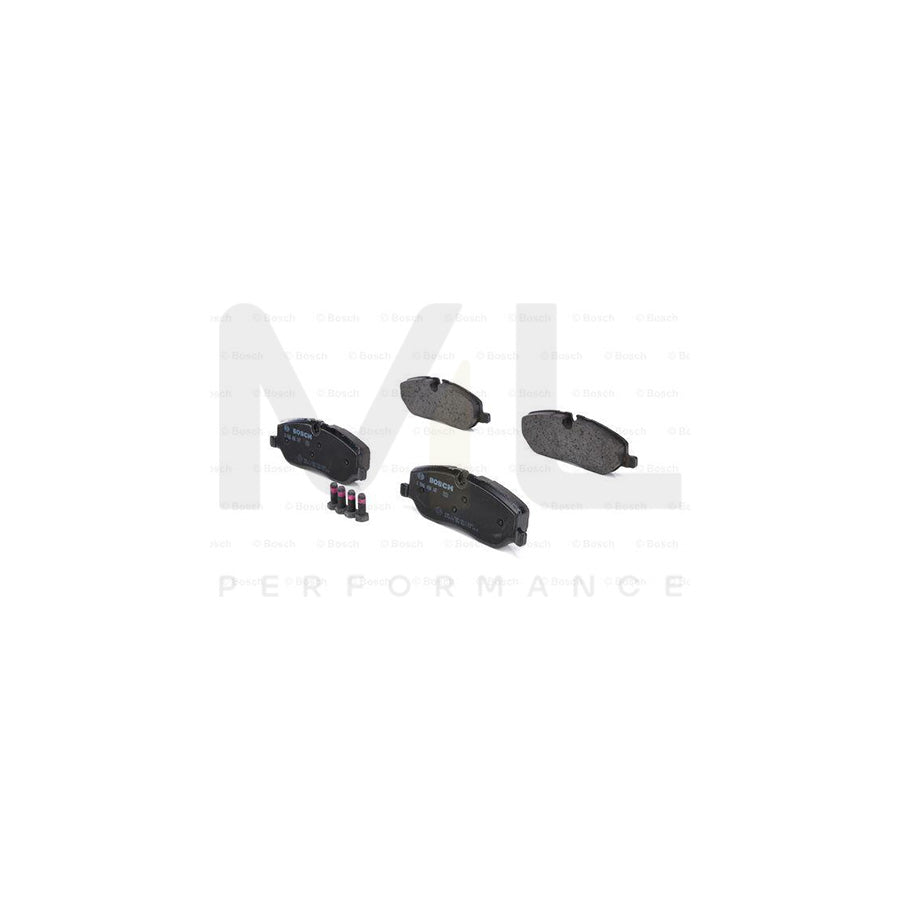 Bosch 0986494147 Brake Pad Set With Anti-Squeak Plate, With Bolts/Screws, With Mounting Manual BP1058 | ML Performance Car Parts