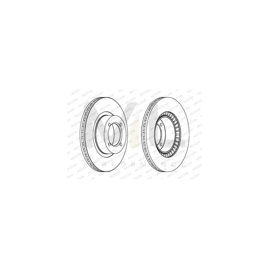 FERODO PREMIER DDF306 Brake Disc Vented, without bolts/screws | ML Performance Car Parts