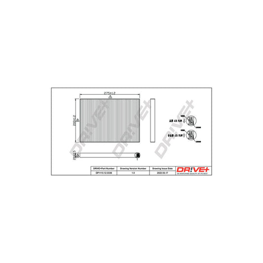 Dr!Ve+ DP1110.12.0336 Pollen Filter For Honda Accord