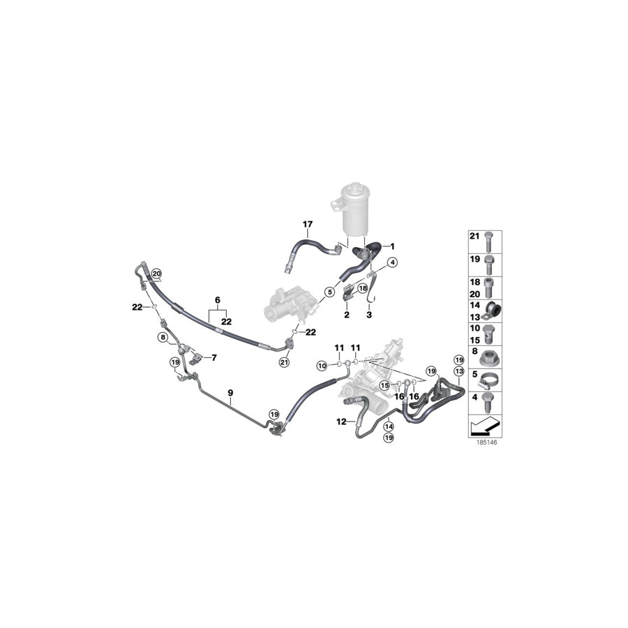 Genuine BMW 32416792493 F15 E71 F16 Radiator Return Line (Inc. X5 50iX 4.4, X5 M50dX & X6 50iX 4.0) | ML Performance US Car Parts