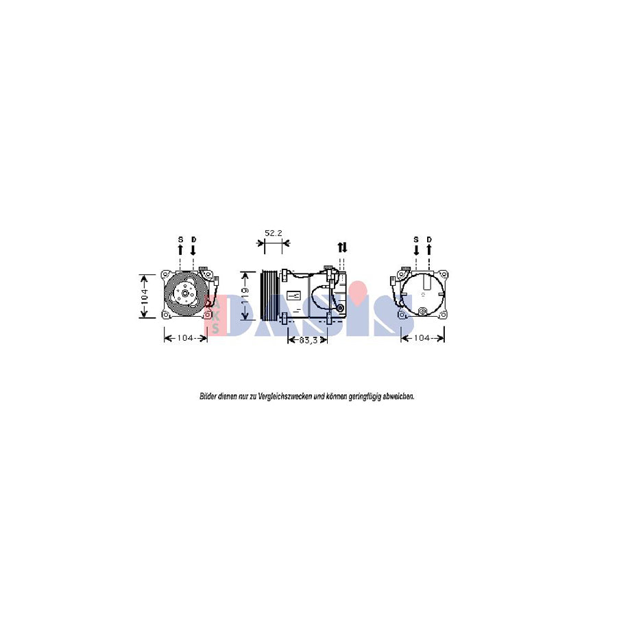 AKS Dasis 852990N Compressor, Air Conditioning