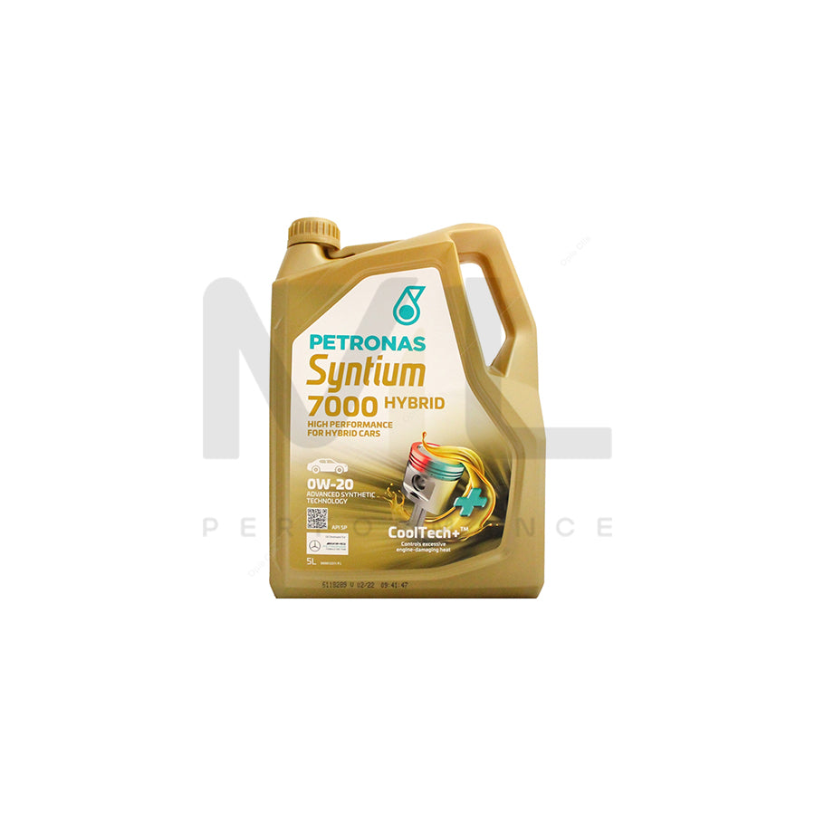 PETRONAS Syntium 7000 Hybrid 0W-20 Fully Synthetic Car Engine Oil 5l