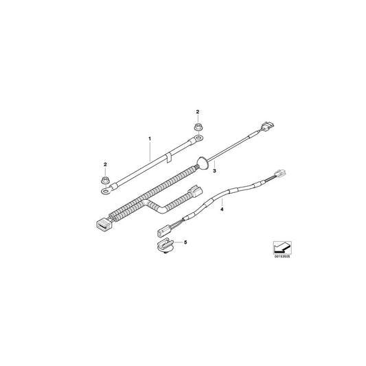Genuine BMW 61136939813 E85 E86 Earth Strap (Inc. Z4) | ML Performance US Car Parts