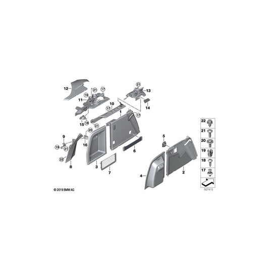 Genuine BMW 51477481914 Right Trunk Flap ANTHRAZIT (Inc. X4 M40iX, X4 25dX & X4 30dX) | ML Performance US