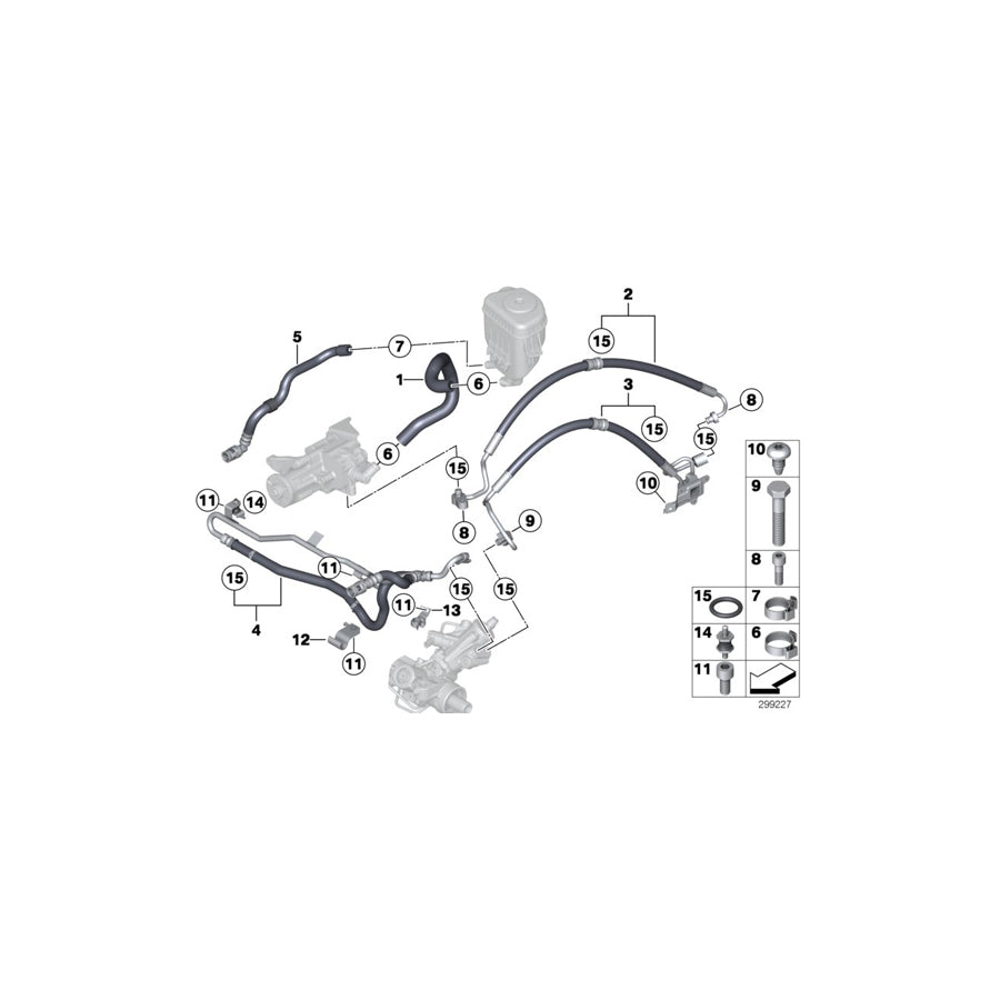 Genuine BMW 32416791634 F01 F12 F07 Return Pipe Bracket (Inc. 750LiX 4.0, Hybrid 7 & 550iX 4.4) | ML Performance US Car Parts