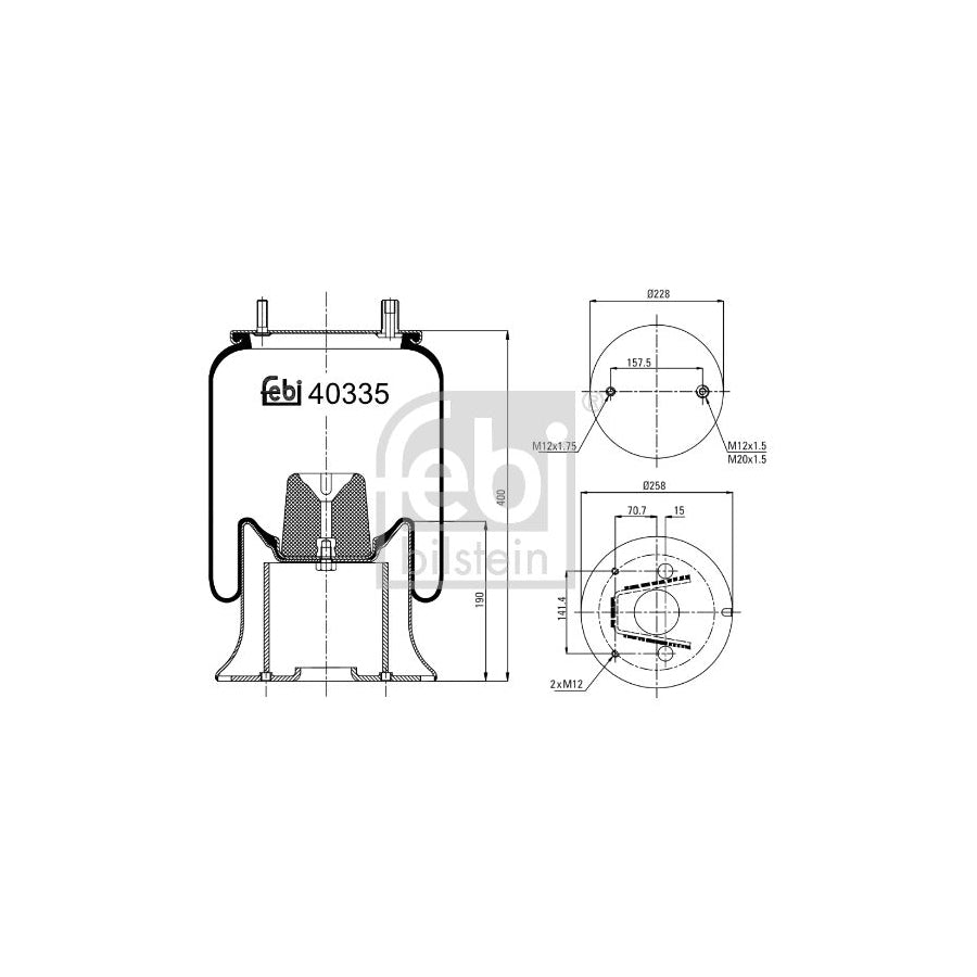 Febi Bilstein 40335 Boot, Air Suspension