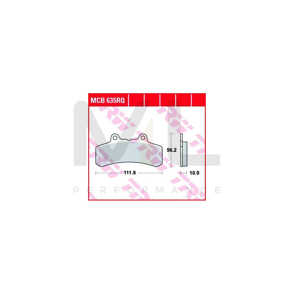 TRW Organic Sportive Mcb635Rq Brake Pad Set | ML Performance Car Parts