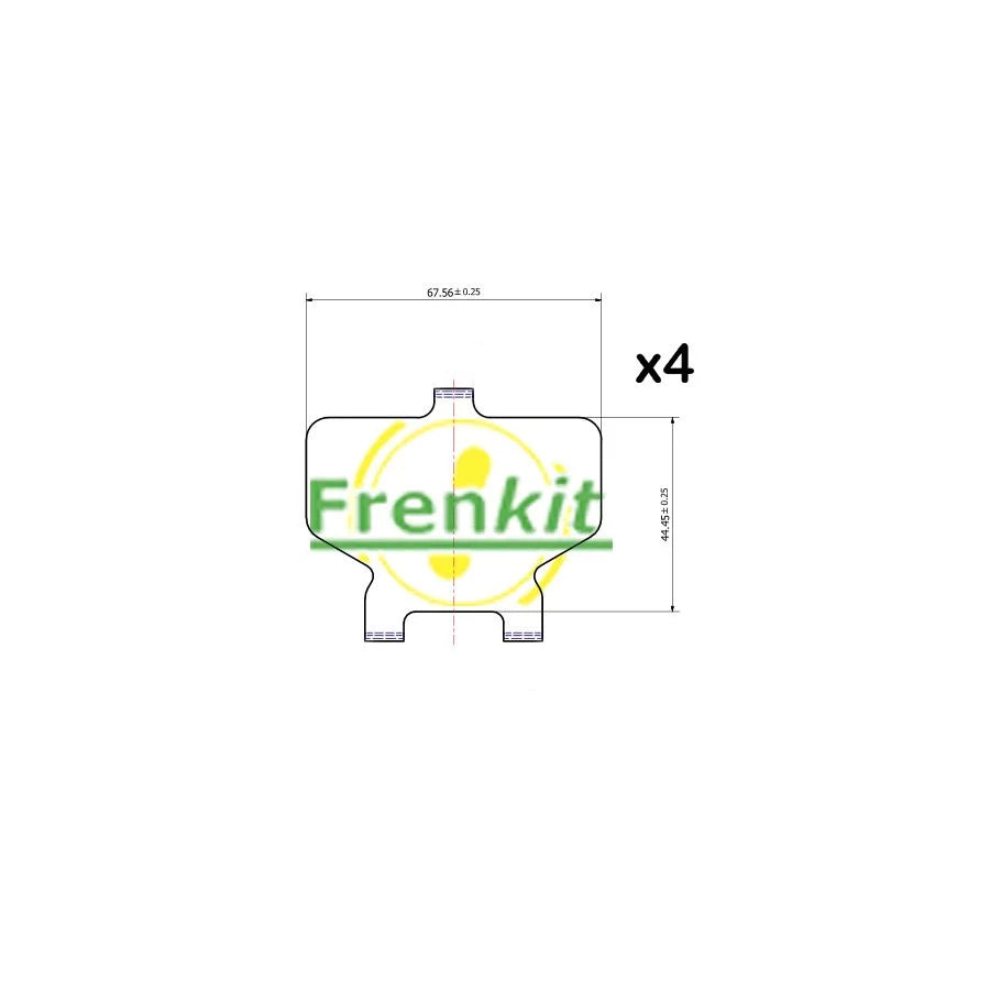 Frenkit 940109 Anti-Squeal Foil, Brake Pad (Back Plate) Suitable for Mercedes-Benz ML-Class (W163)