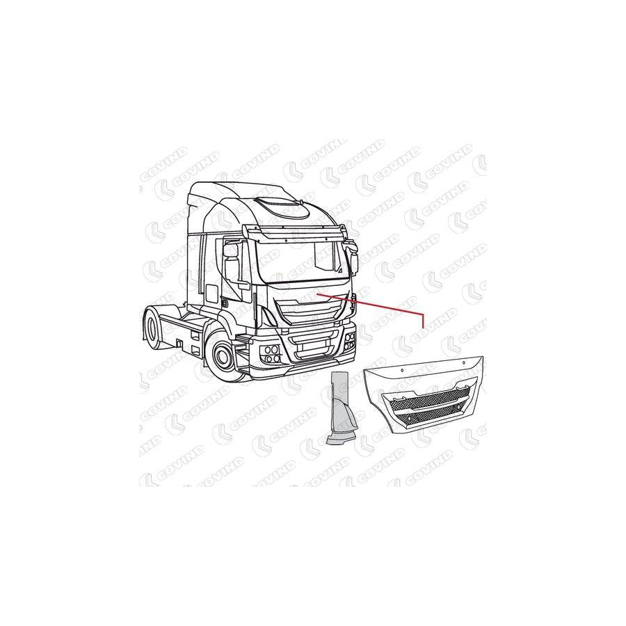 Covind 570/160 Air Deflector, Driver Cab
