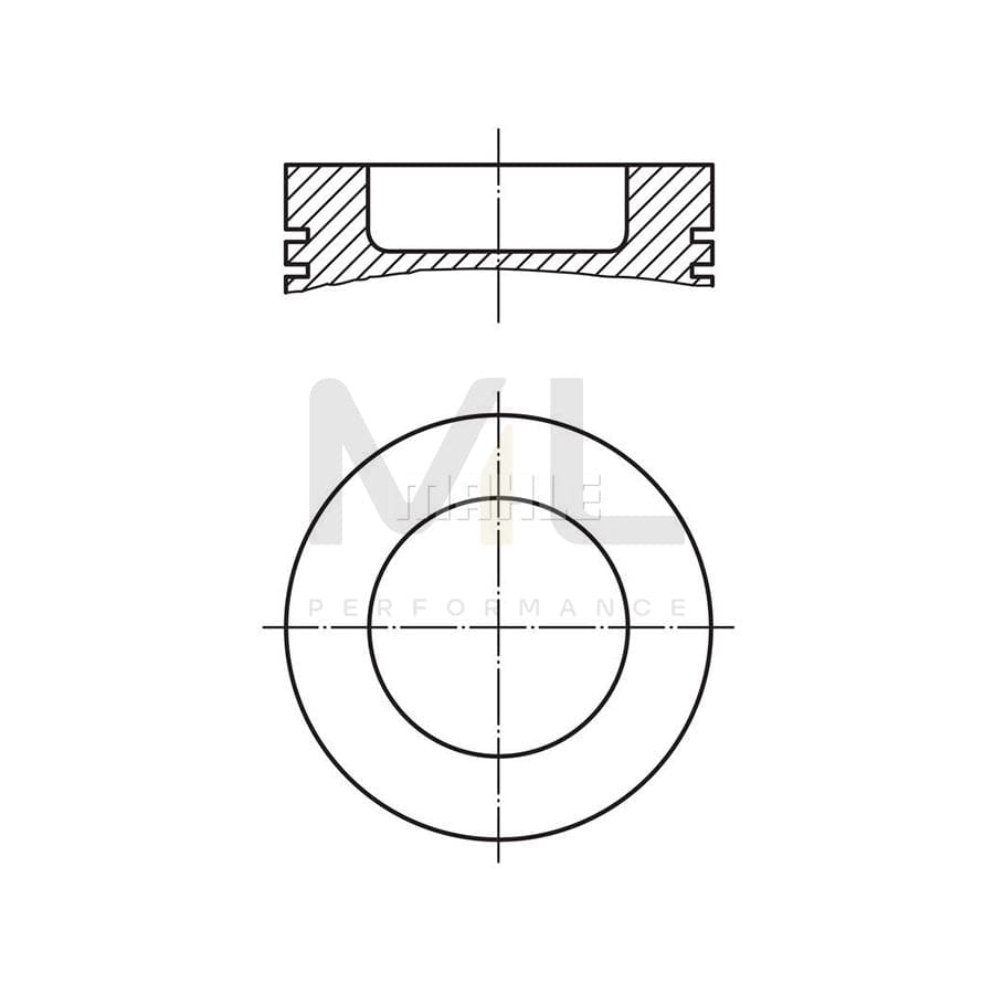 MAHLE ORIGINAL 229 20 00 Piston 130,0 mm, with piston ring carrier | ML Performance Car Parts