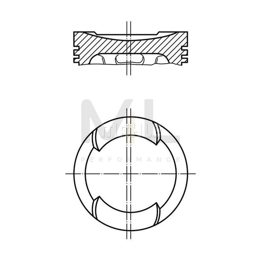 MAHLE ORIGINAL 034 65 03 Piston 80,51 mm, without cooling duct | ML Performance Car Parts