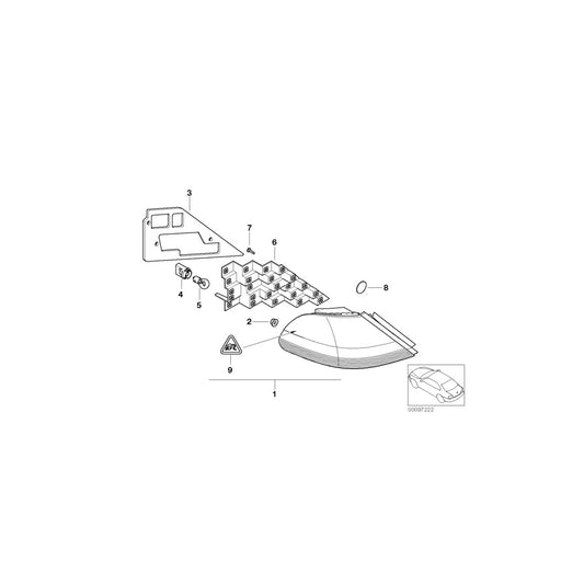 Genuine BMW 63316917092 E65 E66 E67 Seal, Rear Light, Side Panel Right (Inc. 745Li, 735Li & 760LiS) | ML Performance US