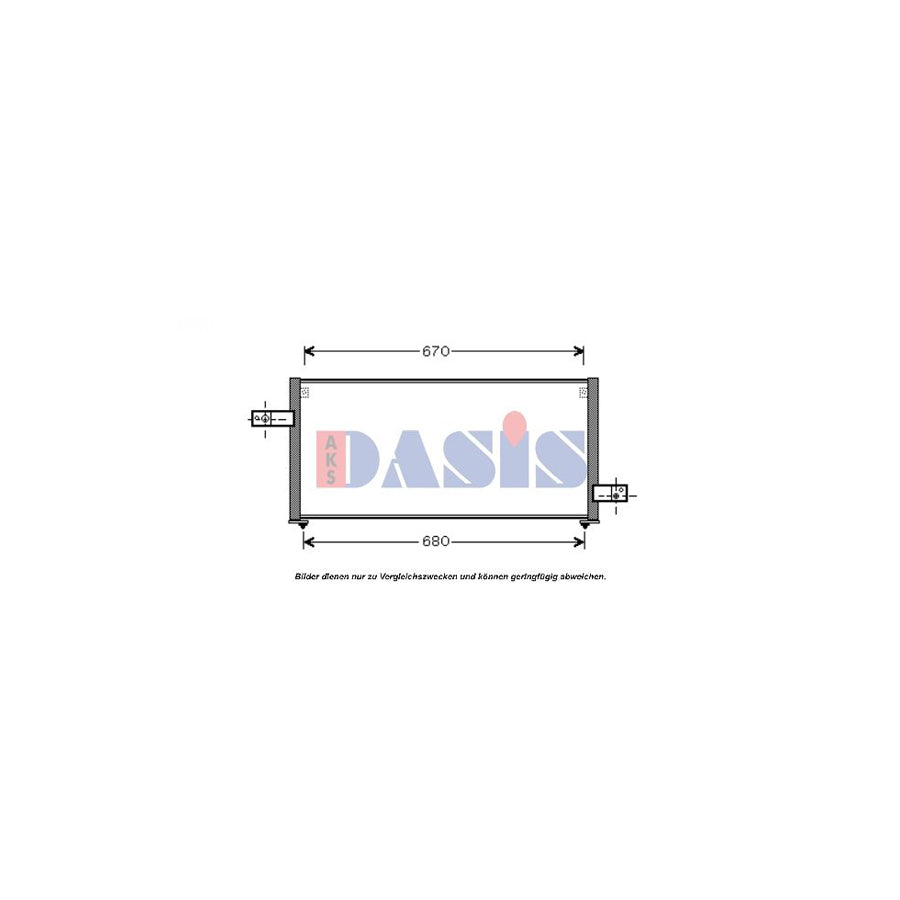 AKS Dasis 352007N Air Conditioning Condenser for Subaru Forester I (Sf)
