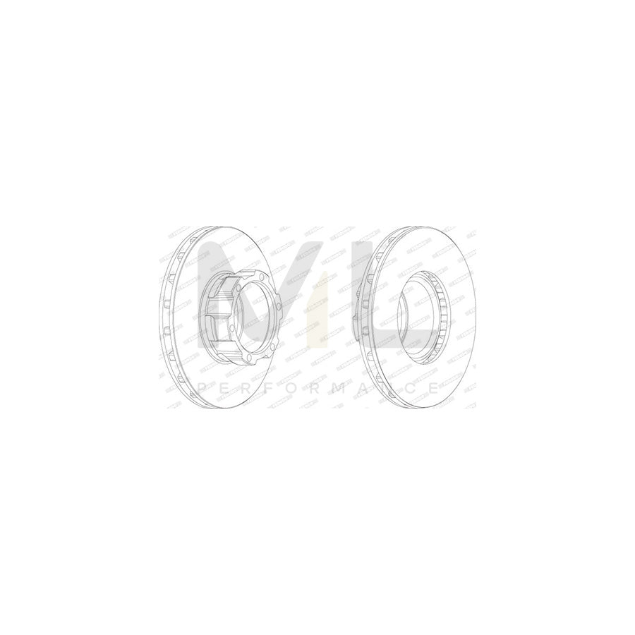FERODO PREMIER FCR162A Brake Disc suitable for MERCEDES-BENZ VARIO Vented | ML Performance Car Parts