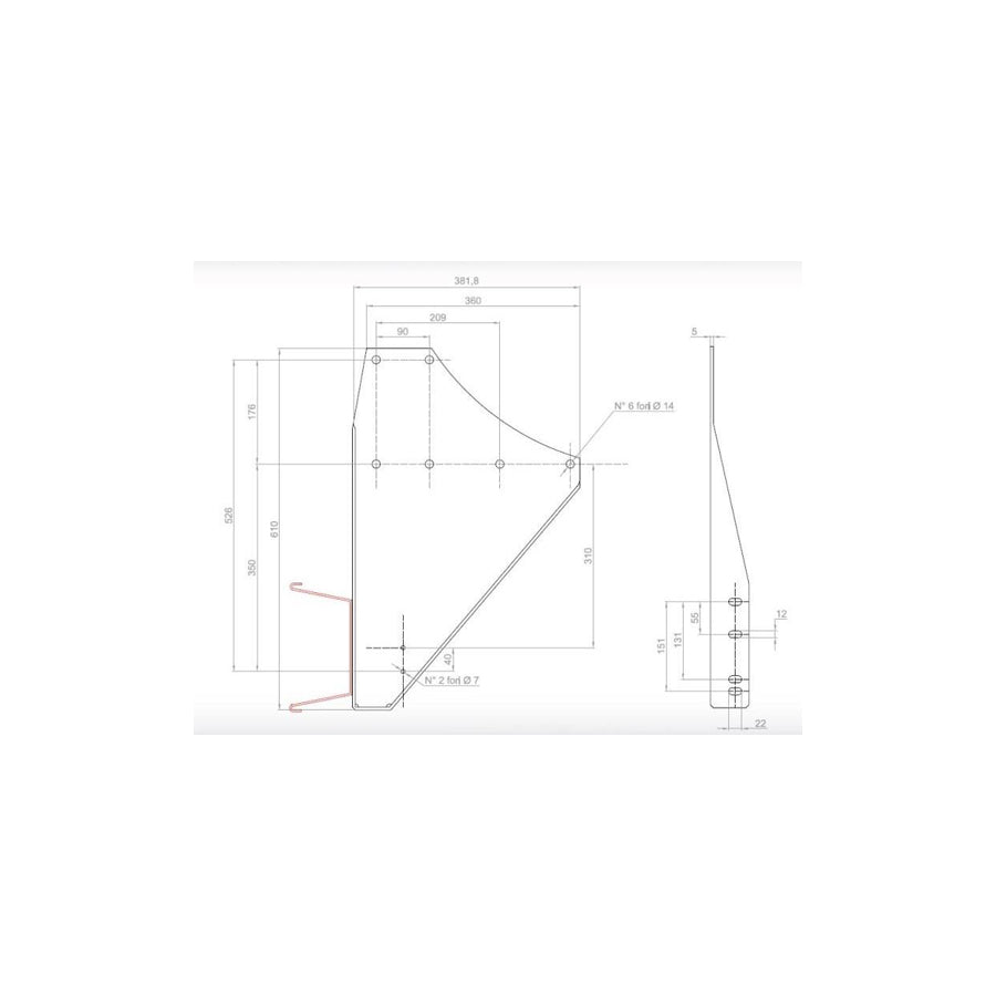Covind Prp/211 Mounting Bracket, Bumper
