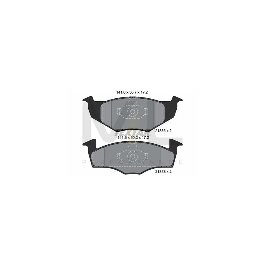 TEXTAR 2186602 Brake pad set not prepared for wear indicator | ML Performance Car Parts