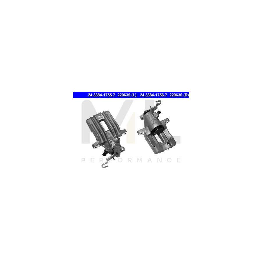 ATE 24.3384-1755.7 Brake Caliper without holder
