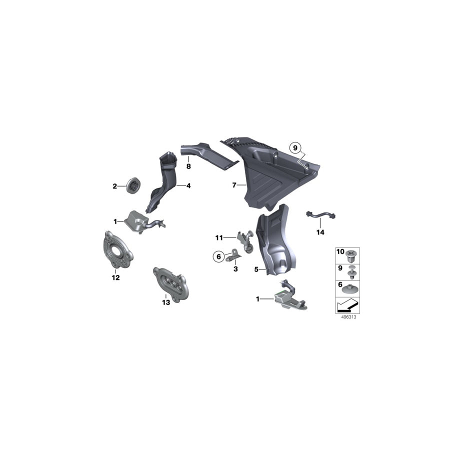 Genuine BMW 64119115380 F12 F03 F02 Sealing Plate, Heater (Inc. 650iX 4.4, 520i & 750LiS) | ML Performance US