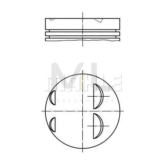MAHLE ORIGINAL 082 68 02 Piston 84,5 mm, with piston rings | ML Performance Car Parts