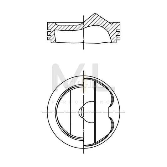 MAHLE ORIGINAL 028 04 01 Piston 76,76 mm, without cooling duct | ML Performance Car Parts