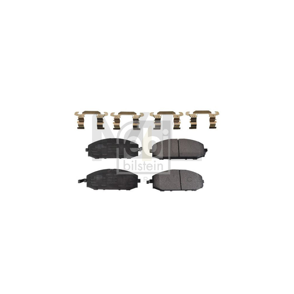 Febi Bilstein 116377 Brake Pad Set For Nissan Patrol Front Axle, With Acoustic Wear Warning, With Attachment Material