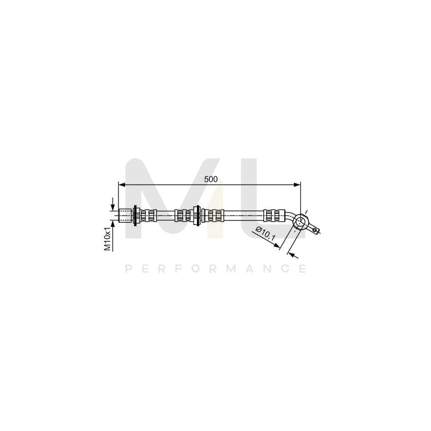 BOSCH 1 987 476 723 Brake Hose for TOYOTA Starlet III Hatchback (P70) 500mm | ML Performance Car Parts