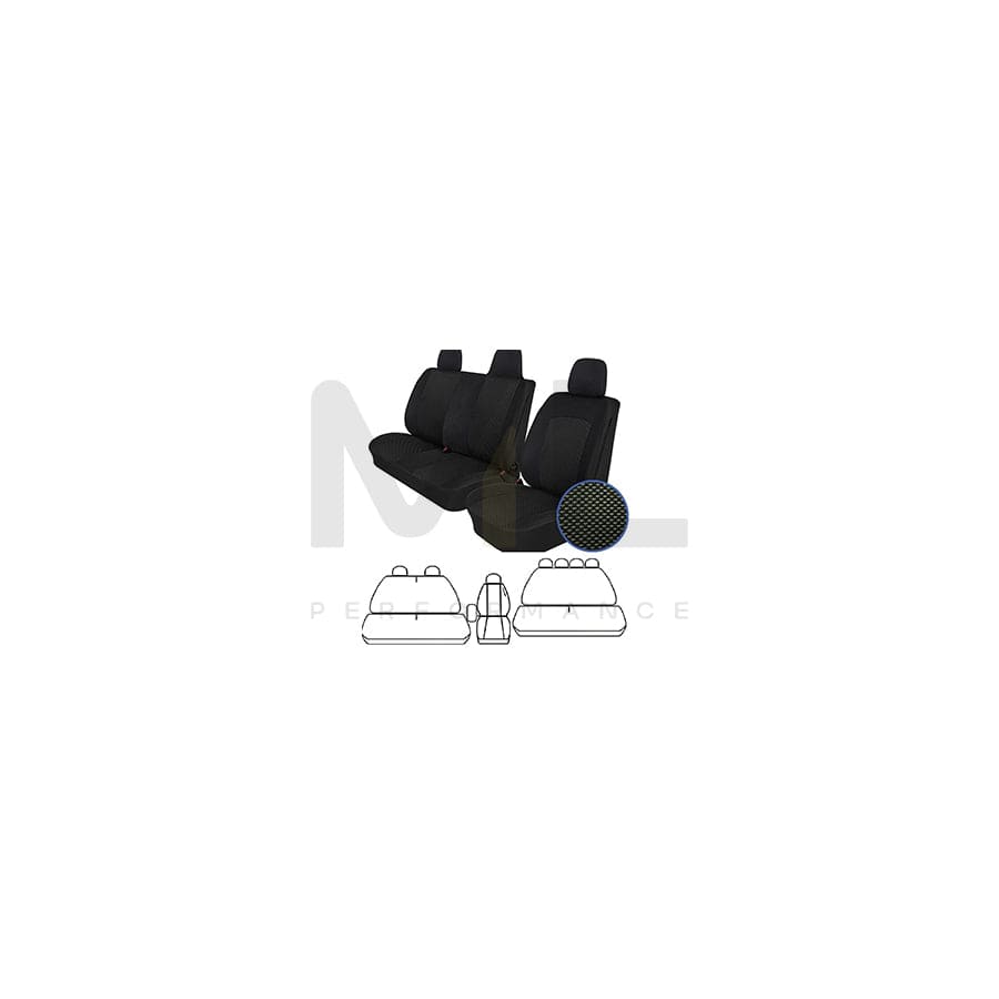 FROGUM S-/39_T06 Car seat cover Black, Front and Rear, (LHD)