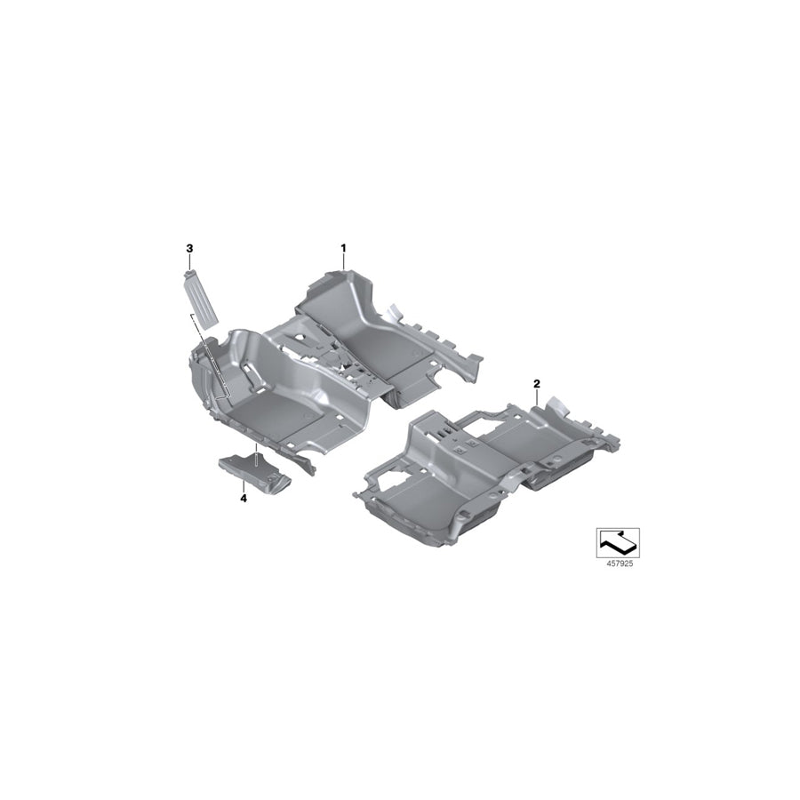 Genuine BMW 51477408149 G12 Floor Covering Rear CANBERRABEIGE (Inc. 750iX, 730Ld & 740LeX) | ML Performance US Car Parts