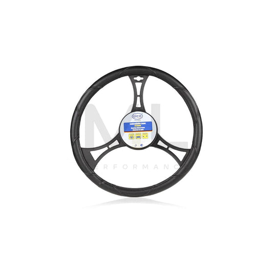 ALCA Luxus 590200 Steering wheel cover Black, Ø: 41-43cm, PVC