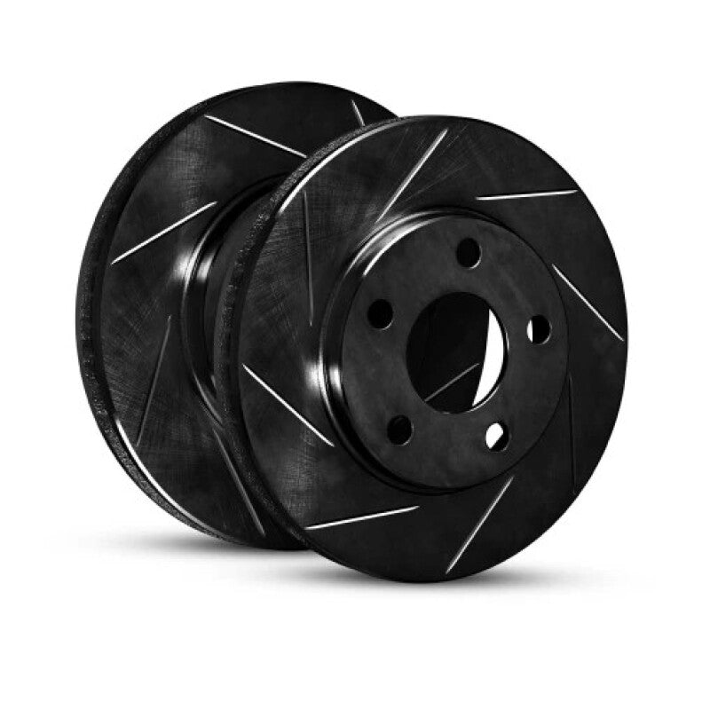 R1 Concepts R1 03-13 Hyundai Elantra Front Right Slotted Black Brake Rotor