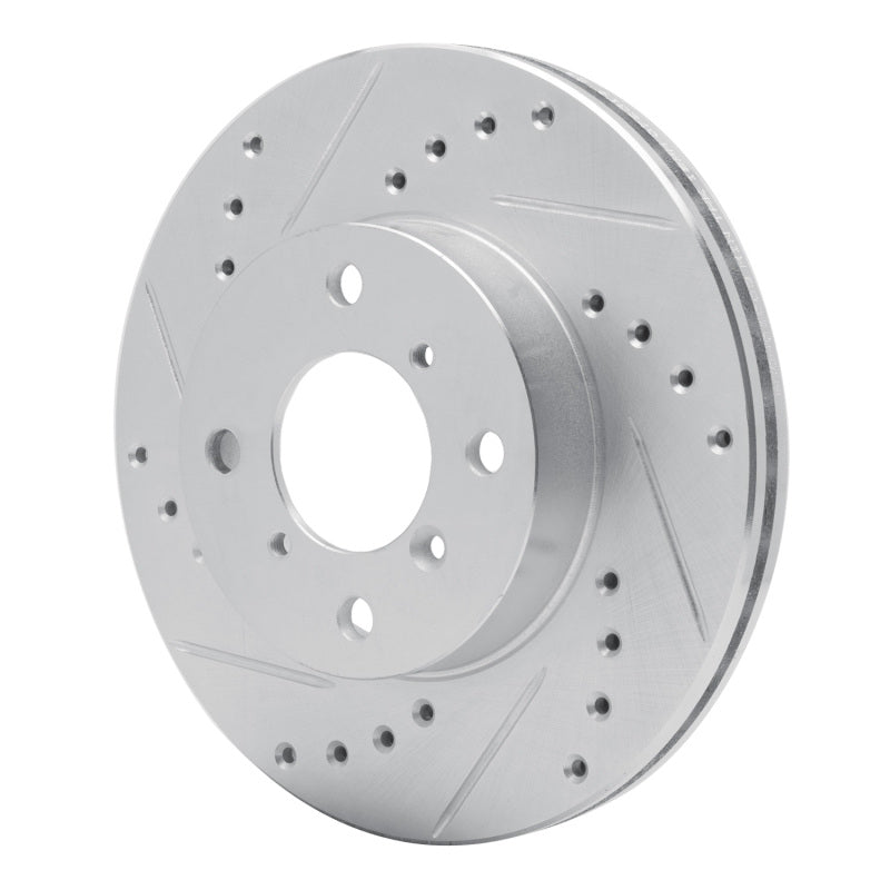 R1 Concepts R1 99-07 Suzuki Aerio Front Left Drilled & Slotted Silver Brake Rotor