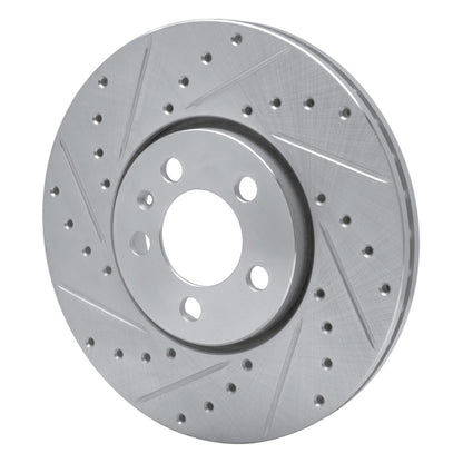 R1 Concepts R1 98-18 Audi A1 (Mexico) Front Left Drilled & Slotted Silver Brake Rotor