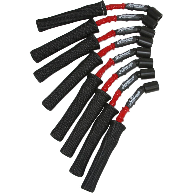 Granatelli Motor Sports Granatelli 99-23 GM LS2/LS3/LSA/LS7/LS9 Hi-Perf Coil-Near-Plug Wire Conn Kit w/Red Jacket/Blk Sleeve