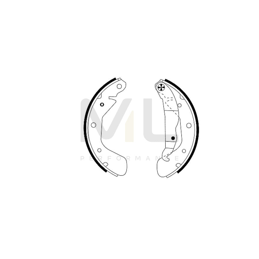 TEXTAR 91044800 Brake Shoe Set with handbrake lever, with accessories | ML Performance Car Parts